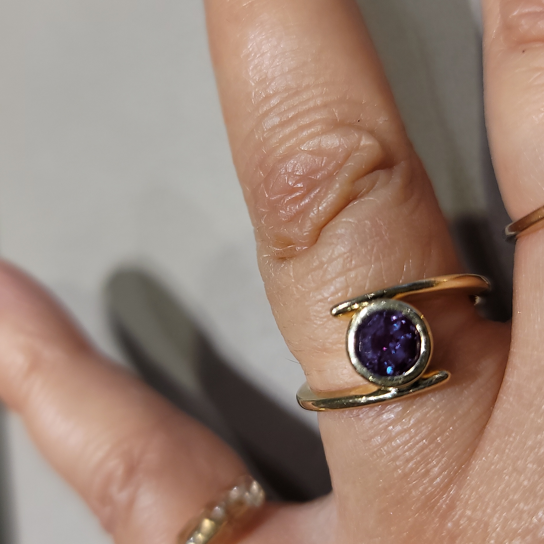 10k Solid Gold Alexanderite Ring